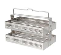 NAMOARLY Microscope Slides with Excellent Durability Stainless Steel Staining Rack Holder and Easy to Use Design for Laboratory and Scientific Applications