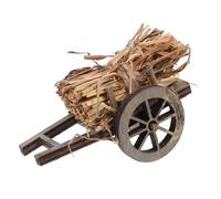NAMOARLY Mini Straw Bale and Cart Set for Fairy Garden Dollhouse Decor Miniature Straw Decor