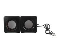 NAMOARLY Mini USB Computer Speakers 1 Pair, Portable Wired Multimedia Desktop Audio Speakers with Desk Stand for Home Office Laptop, Compact USB Powered Mini Soundbar