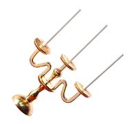 NAMOARLY Miniature Candlestick for Dollhouse Decoration Safe Mini House Adornment Vintage Style Mini Candlestick Model and Photography Prop Home Decor Accent