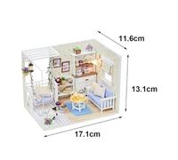 NAMOARLY Miniature DIY House Building Kit Creative Small Apartment Model for Adults Wooden Cottage Craft for Family Fun and Imaginative Role Play