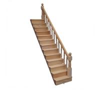 NAMOARLY Miniature Wooden Right Staircase Handrail for DIY Villa Model Creative Mini Furniture Accessory for Dollhouse Living Room Decor Lightweight and Safe Desktop Ornament