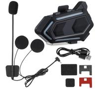 NAMOARLY Motorcycle Wireless Helmet Headset with 1000mah Lithium Battery, Waterproof Plastic Design, Voice Assistant Support, Universal Dual Connection for Outdoor Riding