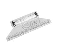 NAMOARLY Multi-purpose Rolling Ruler Transparent Plastic Measuring Tool for Angle Measurement Drawing Design with Protractor Compass Functions for Students Artists Engineers