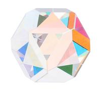 NAMOARLY Optical Glass Cube Color Prism Multifaceted Crystal Ball Prism for Physics Light Refraction Experiments School Science Teaching and Spectral Analysis