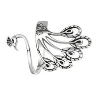 NAMOARLY peacock sterling silver rings adjustable for women knitting and crocheting vintage ethnic style copper folk-custom s925