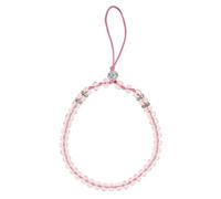 NAMOARLY Phone Chain Plastic Charm Pink Delicate with Multi-function for and Polyester Anti-skid Phone Lanyard Suitable Electronic Accessories, for Id Cards and USB Flash Drives