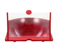 NAMOARLY Phone Screen Magnifier, 12" HD Movie Amplifier with Foldable Stand, Mobile Phone Screen Enlarger for Comfortable Viewing during Travel Home Use, Portable Display Enhancer, Red