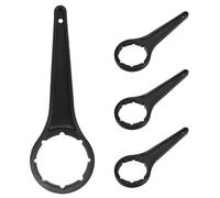 NAMOARLY Plastic Bucket Lid Opener Wrench 4pcs with Ergonomic Handle and Comfortable Grip Portable Drum and Pail Cap Removing Tool Sturdy Black Plastic Design for Workshops and Homes