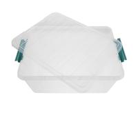 NAMOARLY Plastic Storage Box with Lid for Pencil and Building Blocks, Space Saving Multipurpose Organizer with Stackable Design, for Laundry Room and Craft Supplies