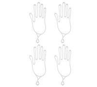 NAMOARLY Plastic Ventilated Drying Frame 4pcs Golf Glove Organizer White with Deform Resistant Rack Maintains Hand Contour and Prevents Palm Collapse for Men and Golfers for Car Golf Bag