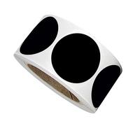 NAMOARLY PVC Chalkboard Labels Round Sticker 120pcs Per Roll 2 Rolls Black Adhesive Removable Writing Labels for Home Office Kitchen Organization