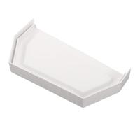 NAMOARLY PVC Rain Gutter End Cap 200mm Double-Sided External Downspout Plug for Indoor Roof Edge, Plastic Gutter Downspout Accessory, Single Piece