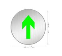 NAMOARLY Rectangular Stainless Steel Exit Sign with Evacuation Instructions for Fire Emergencies Glow in The Dark Emergency Floor Sign Suitable for Outdoor Use Easy Installation