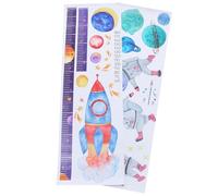 NAMOARLY Removable Astronaut Height Measurement Wall Sticker for Children's Rooms PVC Growth Chart Decal to Measure Baby's Height Space Themed Boys and Girls Gauge for Nursery Decoration