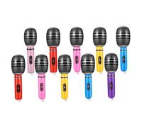 NAMOARLY Role Play Microphone Props 10pcs Inflatable Pvc Microphones for Parties