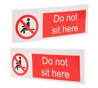 NAMOARLY Safety Warning Stickers with Safety Reminder Feature Self Adhesive 2 Pcs Pvc Material 150mm X 50mm Size Convenient Fire Exit Sign for School and Hotel Use