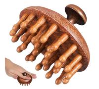 NAMOARLY Shampoo Brush Wooden Disc Shape Scalp Care Tool for Home Use Detangles Hair and Supports Scalp Health