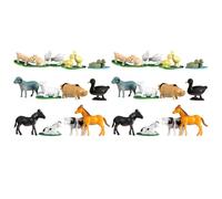 NAMOARLY Simulation Farm Animal Models 2 Sets Educational Fake Animal for Early Learning and Table Decoration Random Style