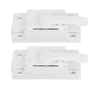NAMOARLY Sliding Window Sash Locks 2 Pair White Vinyl Side Locks for Old-Style Plastic Steel Doors and Windows with Hardness and Longevity Designed for Left and Right Opening