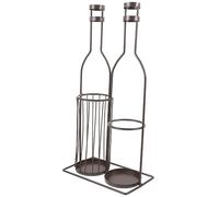 NAMOARLY Sturdy Iron Wine Rack Standing Narrow Wine Shelf Wall-Mounted Bottle Holder Display