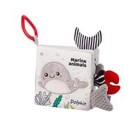 NAMOARLY Tear Resistant Animal Cloth Book for Educational for Early Learning Safe Washable and Interactive Sensory Experience for Aged Engaging Black and White Design