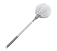 NAMOARLY Telescoping Ceiling Duster with Extendable Pole, High Reach Cobweb and Gutter Cleaning Brush, Electrostatic Dust Cleaner for Home and Ceiling Fans, Gray Random Style