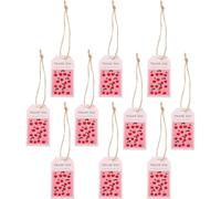 NAMOARLY Thank You Tags with Pre-Punched Hole 50pcs Sturdy Jute and Paper Material with String Attached Stylish Font Small Floral and Fruit Design Labels for Party Favors and Gift Bags