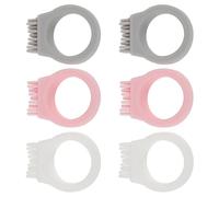 NAMOARLY Toothbrush Ring Easy to Transport Toothbrush, Silicone Portable 6pcs Mini Size, Compact Ergonomic Grip for Hikers, Travel Tooth Cleaning