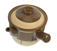 NAMOARLY Traditional Large Ceramic Medicine Boiling Pot High-temperature Resistant Clay Casserole Skillet for Chinese Herbal Stewing Home Kitchen Pharmacy Supply