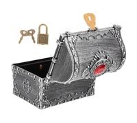 NAMOARLY Treasure Chest Crystals Pirate Costume for Boys and Girls Large Treasure Chest Decorative Box Keepsake Storage