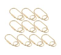 NAMOARLY U Shaped Brass Key Rings 10pcs with Screw Closure Multipurpose Keychain Clips for House Keys Organizing Durable Yellow Metal