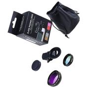 NAMOARLY Universal 2 in 1 Macro Phone Lens Kit with 0.45x Super Wide Angle and 49uv Filter, Professional Phone Lens Clip for Mobile Cameras, Aluminium Alloy and Optical Glass, 37mm, Black,