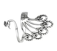 NAMOARLY Vintage Adjustable Peacock Ring for Women, Copper Material with Ethnic Style, Classic Ancient Charm, for Knitting and Crocheting Accessories Color Color