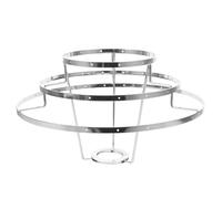 NAMOARLY Vintage Industrial Lampshade Frame Iron Wire Cage and E27 Harp Lamp Shade Bracket, Stable and Versatile DIY Lamp Shade Wire Ring for Living Rooms and Crafting