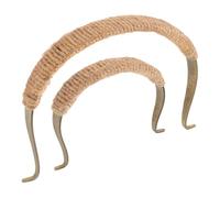 NAMOARLY Vintage Teapot Supplies U Shape Kettle Handle Replacement 2Pcs Natural Rattan Carry Grip for Ceramic and Pottery Chinese Japanese Tea Pots Anti-Scald DIY Accessory