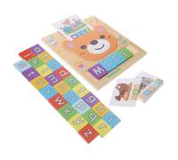 NAMOARLY Wooden Alphabet Learning for Spelling Puzzle Board Educational S Cognitive Development and Manipulative Skill Building Game Safe Montessori Activity Blocks