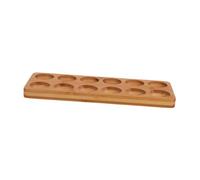 NAMOARLY Wooden Egg Holder Tray and Kitchen Countertop Storage Simple and Elegant Design with 12 Holes Multifunctional Space-saving Desktop Organizer for Fresh Eggs for Refrigerator