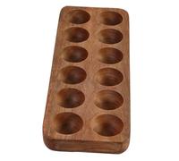 NAMOARLY Wooden Egg Tray 12-hole Kitchen Egg Storage Container Acacia Wood for Home and Refrigerator Organization