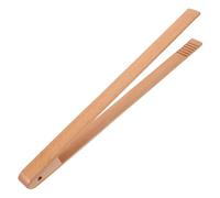 NAMOARLY Wooden Toaster Tongs for Cooking and Serving Long Easy Grip Food Clips for Toast Bread BBQ Salad and Grilling Premium Natural Wood Kitchen Utensil for Home and Restaurant Use