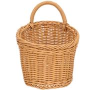 NAMOARLY Woven Hanging Basket with Khaki Colour, Practical and Wide Application for Wall Storage, Material for Fruits and Seasoning Storage for Kitchen Use Home and Christmas