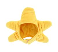 NAMOARLY Yellow Plush Hat for Cat with Reducing Sense and Highlighting Pet's Appearance, Stylish Cat Cosplay Hat for Christmas Party and Pet Dress