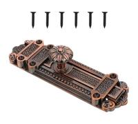 NAMOARLY Zinc Alloy Antique Slide Door Bolt Latch Vintage Security Lock for Doors and Windows, Red Copper Finish, Surface Mounted Sliding Bolt Lock for Home and Garden Security