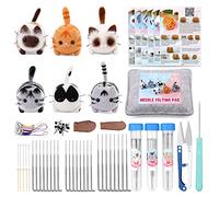 NAMOON Needle Felting Starter Kit, Wool Roving Set and Needle Felting Tool, Wool Felting Doll Making Needle Felting Kit, Needle Felting Supplies for Beginners DIY Felting Craft Project