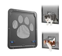 NAMSAN Cat Door for Sliding Door Window, Inside Opening 8 x 10 inches, Doggy Door for Screen Door, Small Doggie Door Screen Porch Cat Door Automatic Closing