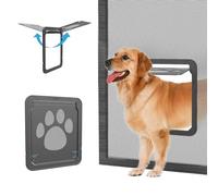 Namsan Pet Screen Door Magnetic Lockable Dog Flap, Easy Fitting Dog Door for Medium Large Dogs Cats