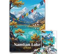 Namtian Lake, China Landscape Art Jigsaw Puzzle for Adults, 1000 Pieces | For gifting: Jigsaw Puzzle for Adults - sorting by colour, shape or image area alone or together.
