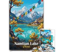 Namtian Lake, China Landscape Art Jigsaw Puzzle for Adults, 500 Pieces | For adults: Jigsaw Puzzle Gift - puzzle gift for adults with tabletop activity for adults.