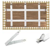 Namubarwa Hidden Strap Tablecloth Clips - Perfect for Picnic Tables and Thick Tables Indoor and Outdoor, Keep Your Tablecloth Secure