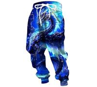 Namufeitrade Men's Dragon 3D Printed Joggers Sweatpants Novelty Graphic Trousers Casual Athletic Sports Joggers with Pockets